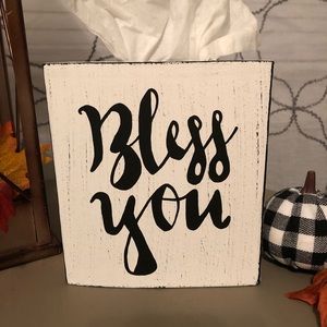 Farmhouse Bless You Tissue Box Cover